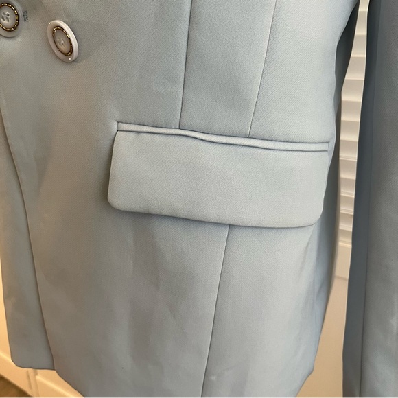 Powder Blue Lined Blazer - Picture 8 of 8